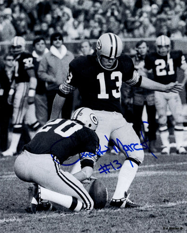 Packers Kicker CHESTER MARCOL Signed 8x10 Photo #2 AUTO - GBP HOF - 1972 ROY