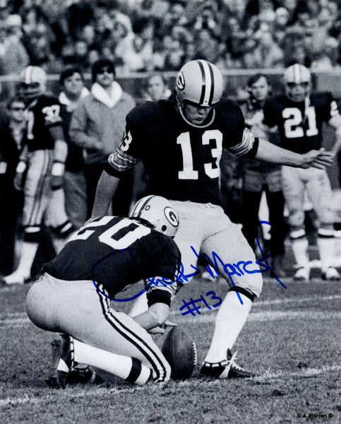 Packers Kicker CHESTER MARCOL Signed 8x10 Photo #2 AUTO - GBP HOF - 1972 ROY