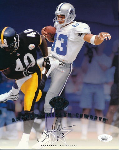 Anthony Miller Dallas Cowboys Signed/Autographed 8x10 1997 Leaf Photo JSA 159049