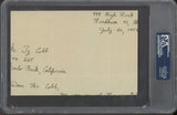 Tigers Ty Cobb Authentic Signed 4.75x7.25 Cut Signature PSA/DNA Slabbed