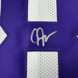 Autographed/Signed JUSTIN JEFFERSON Minnesota White Football Jersey JSA COA Auto