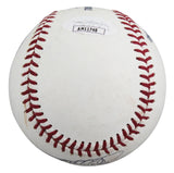 Rangers Ezequiel Duran Signed Practice Used Manfred OML Baseball JSA #AM11748