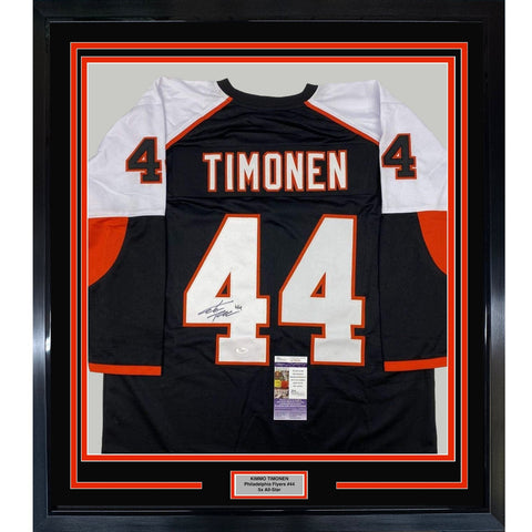 FRAMED Signed KIMMO TIMONEN 35x39 Philly Black Jersey JSA COA Auto