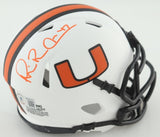 Michael "Playmaker" Irvin Signed Miami Hurricanes Speed Mini Helmet (Beckett) WR