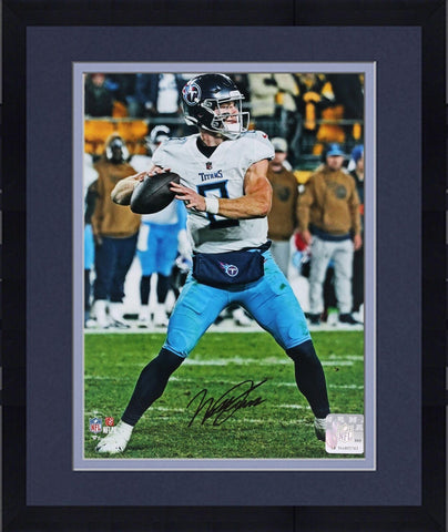 Framed Will Levis Tennessee Titans Autographed 8" x 10" In Pocket Photograph