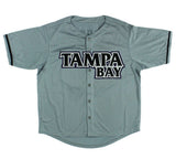 Dennis Quaid Signed Tampa Bay Custom Gray Morris MLB Jersey