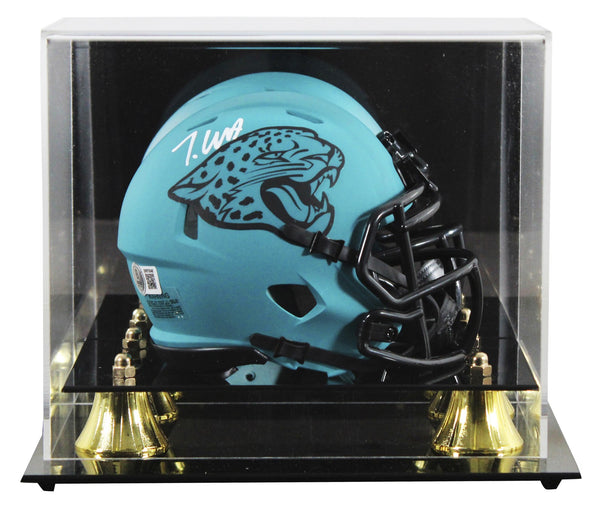 Jaguars Travis Hunter Signed Rave Speed Mini Helmet W/ Case BAS Witnessed