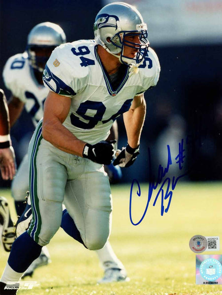 Chad Brown Autographed/Signed Seattle Seahawks 8x10 Photo Beckett 50465