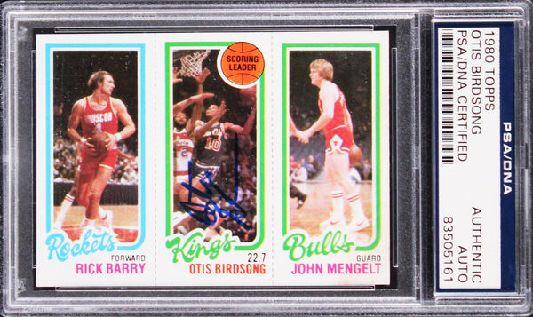 Kings Otis Birdsong Authentic Signed 1980 Topps Card PSA/DNA Slabbed