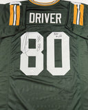 Packers DONALD DRIVER Signed Custom Replica Green Jersey w/ Packer for Life JSA