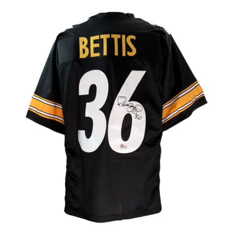 Jerome Bettis HOF Signed Black Custom Football Jersey Steelers Beckett 186584