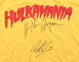 Hulk Hogan & Dennis Rodman Signed WWE "Hulkamania" T-Shirt (JSA) See Description