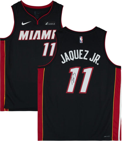 Jaime Jaquez Jr. Miami Heat Autographed Nike Black Icon Swingman Jersey