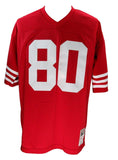 Jerry Rice HOF Autographed Red Mitchell & Ness Football Jersey 49ers Fanatics
