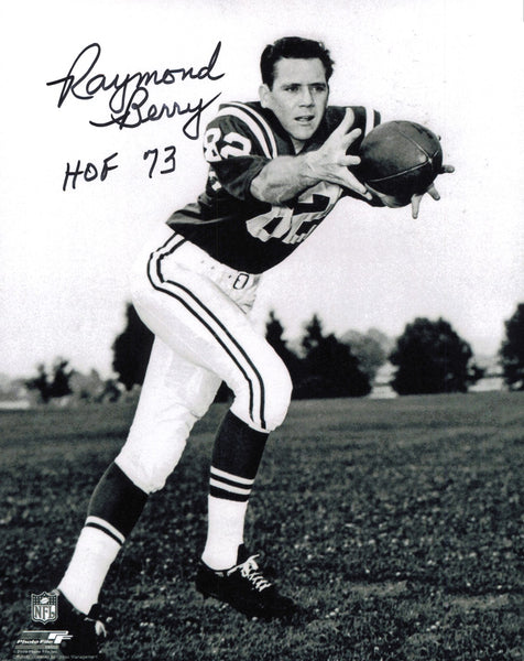 Raymond Berry Autographed 8x10 Photo Baltimore Colts "HOF 1973" SKU #245990