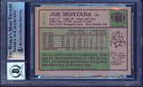 49ers Joe Montana Authentic Signed 1984 Topps #358 Card Auto 10! BAS Slabbed