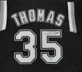 Chicago White Sox FRANK THOMAS Signed Custom Replica Black Jersey AUTO - BAS