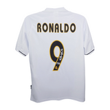 Ronaldo Nazario Signed Real Madrid Home Soccer Jersey #9 with Beckett Witness