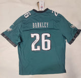 SAQUON BARKLEY SIGNED PHILADELPHIA EAGLES NIKE SCREENPRINT SUPER BOWL JERSEY BAS