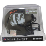 Tee Higgins Autographed Cincinnati Bengals 22 STS Mini Helmet Beckett WIT 57927