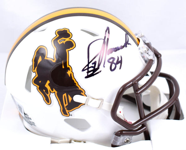 Jay Novacek Autographed Wyoming Cowboys Speed Mini Helmet - Beckett W Hologram