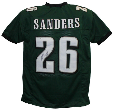 Miles Sanders Autographed/Signed Pro Style Green XL Jersey BAS 25951