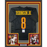 Framed Autographed/Signed Brian Robinson Jr. 33x42 Black Jersey PSA/DNA COA