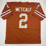 Autographed/Signed Eric Metcalf Texas Orange College Jersey Beckett BAS COA