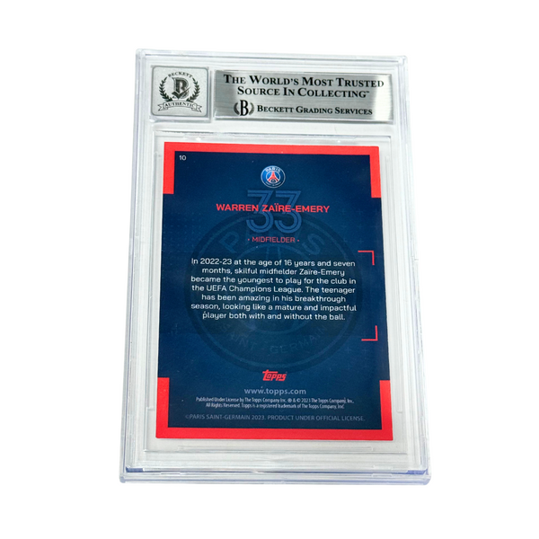 Warren Zaire-Emery Signed 2022-23 Topps PSG Rookie #10