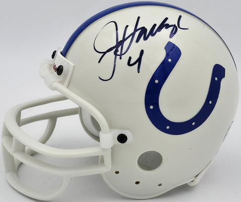 Jim Harbaugh Autographed Signed Colts White Mini Helmet Beckett QR #BS30081