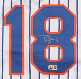 Darryl Strawberry Signed Mets Jersey (Beckett) 3xNew York World Series Champ /RF