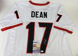 Nakobe Dean Signed Georgia Bulldogs Jersey (JSA COA) Univ. of Ga. Linebacker