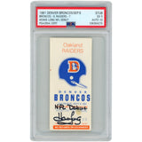 Howie Long Autographed Oakland Raiders NFL Debut PSA 5 Ticket Slab PSA 49674