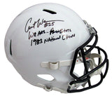 Curt Warner Signed/Inscr Penn State Speed Full Size Replica Helmet JSA 166585