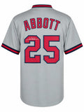 Jim Abbott Signed Grey Custom Baseball Jersey - (SCHWARTZ SPORTS COA)