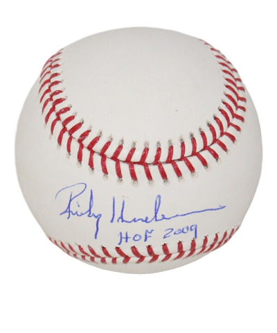 Rickey Henderson Signed Oakland Athletics OML HOF Baseball Beckett 41201