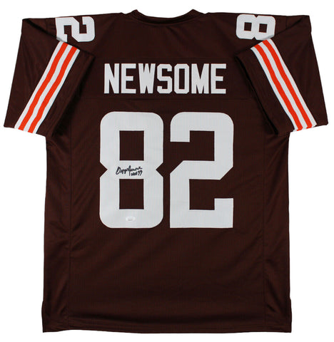 Ozzie Newsome "HOF 99" Authentic Signed Brown Pro Style Jersey JSA Witness