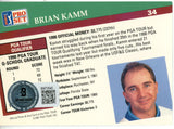Brian Kamm Autographed 1991 Pro Set #34 Trading Card Beckett 44866