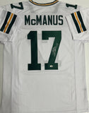 BRANDON MCMANUS - Signed Custom White Jersey AUTO - Green Bay Packers - BAS
