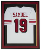 Deebo Samuel Signed Framed Custom White Pro Style Football Jersey JSA ITP