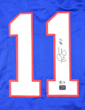 Phil Simms Autographed Blue Pro Style Jersey - Beckett W Hologram *Black