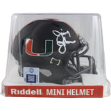 Jimmy Johnson Autographed Miami Hurricanes Alt Nights Mini Helmet Beckett 50132