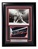 Joe Frazier Signed Framed Cut Signature w/ 8x10 vs Muhammad Ali Photo BAS