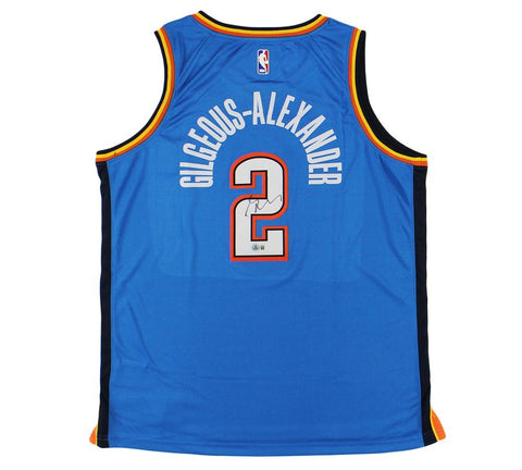 Shai Gilgeous-Alexander Signed Oklahoma City Thunder Nike Blue NBA Jersey