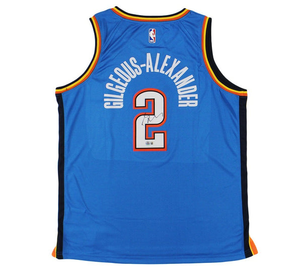 Shai Gilgeous-Alexander Signed Oklahoma City Thunder Nike Blue NBA Jersey