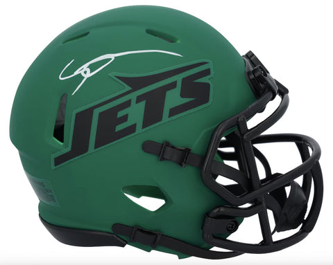 Ahmad Sauce Gardner Autographed Jets 'RAVE' Mini Speed Helmet Fanatics