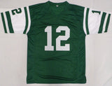 New York Jets Joe Namath Autographed Green Jersey Beckett BAS QR #1W535621