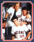 Charlie Sheen Signed Major League 35x43 Framed Cleveland Indian Jersey (JSA COA)