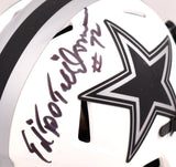 Ed "Too Tall" Jones Autographed Cowboys Lunar Speed Mini Helmet- Beckett W Holo
