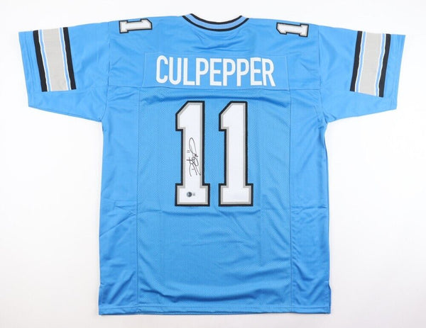 Daunte Culpepper Signed Detroit Lions Jersey (Beckett) Ex-U.C.F. Quarterback